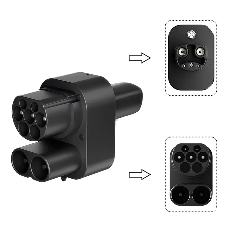 

EV Charger Connector CCS2 to NACS Connector 250A Switch Type CCS2-NACS 250kw AC+Dc Adapter for Model 3/y/s/x/Cyber
