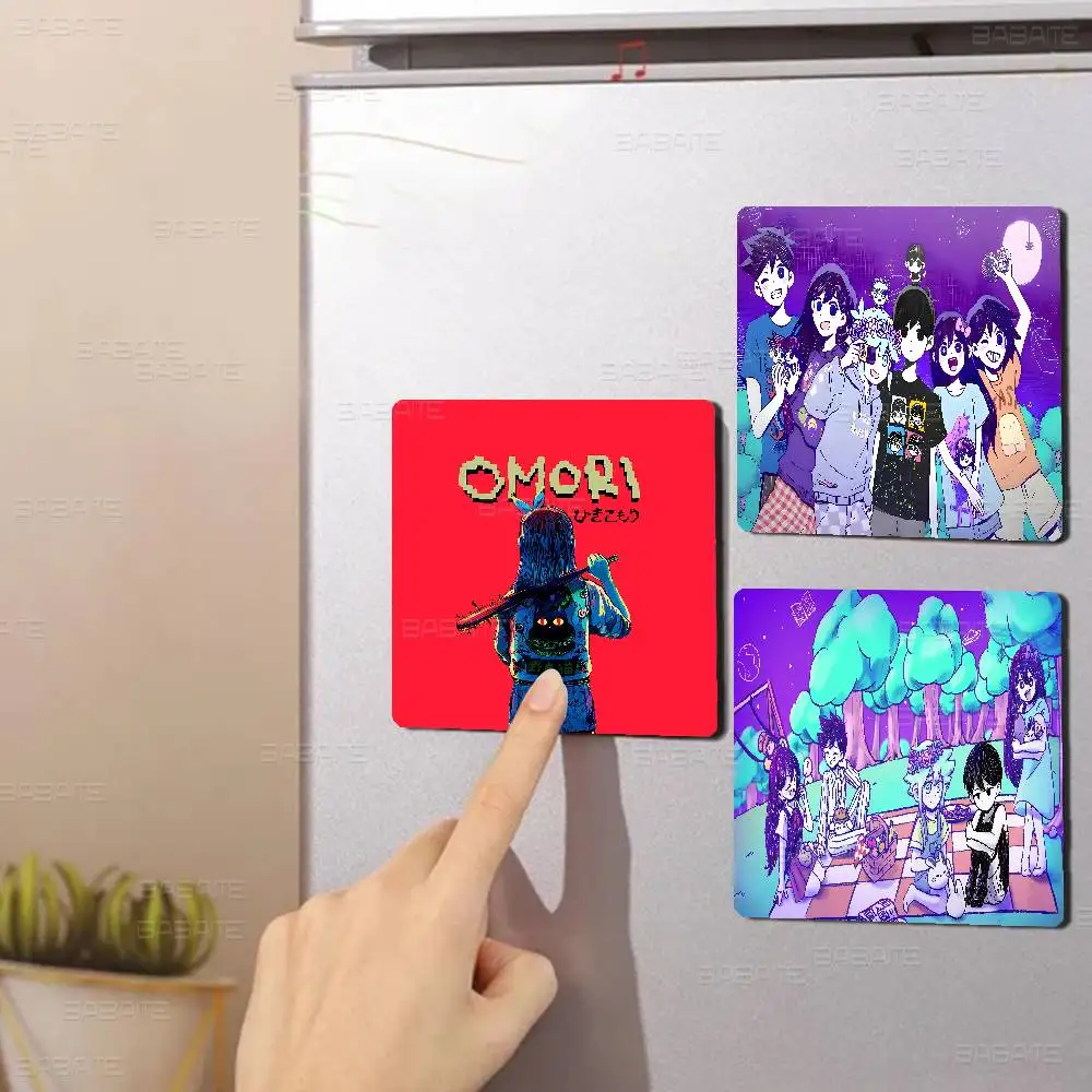 أنيمي نمط لعبة Omori منتجات المغناطيس شخصية التسامي مغناطيس الثلاجة المطبخ