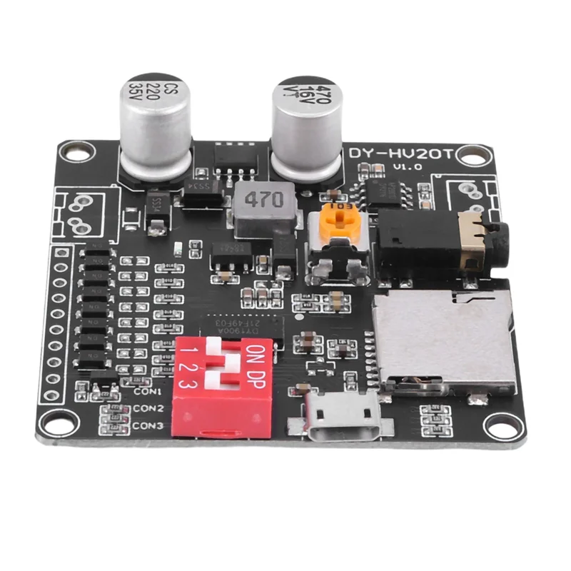 AIAI 5X DY-HV20T 12V/24V Power Supply10w/20W Voice Playback Module Supporting Micro-SD Card MP3 Music Player For Arduino