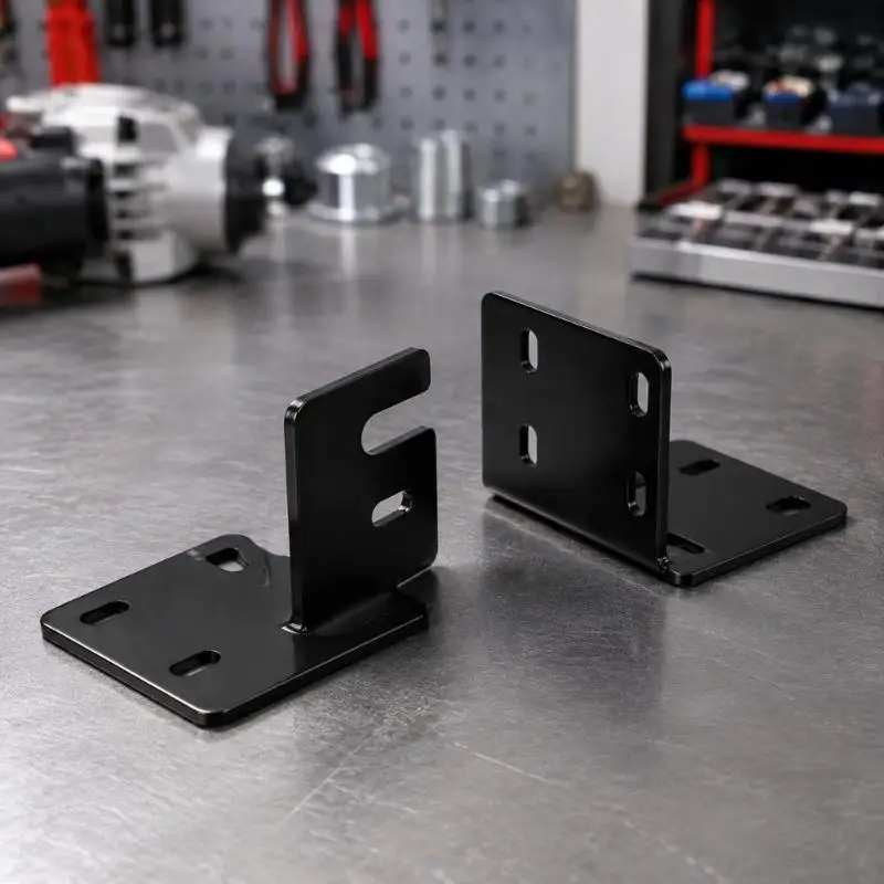 652F Metal Motor Support Mounts, 2 Pack with Openings on Two Sections and Open-Side Access for Motor Placement in DIY Equipment
