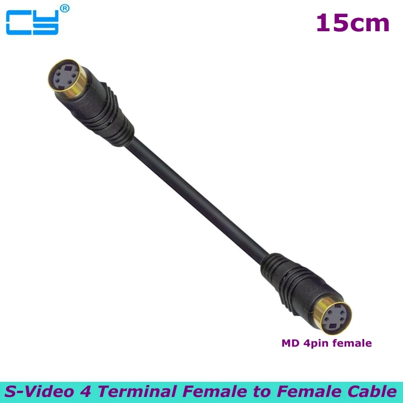 

Mini DIN 4Pin S-Video 4 Terminal Female to Female Connector Stereo Audio Video Cable Adapter Coupler Cable 0.15m