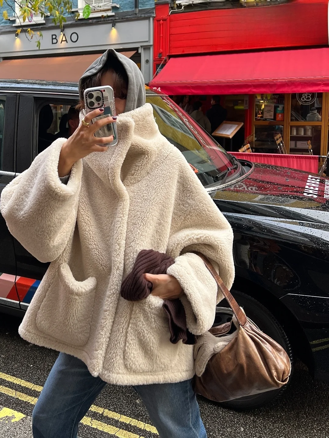 Collo in pelliccia di agnello Cappotto in pelle e pelliccia integrato caldo Capispalla da donna alto Ne Lazy Sle Cappotto ort coreano vestibilità ampia