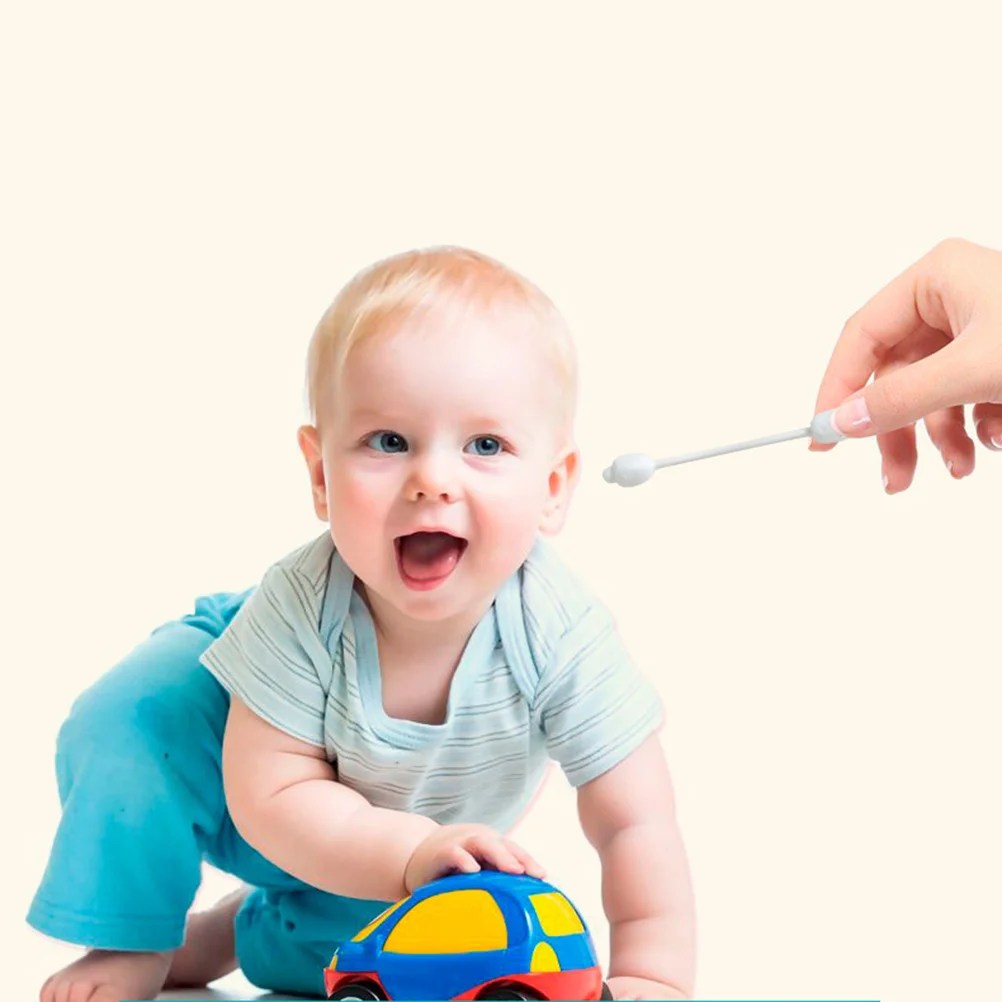 56/224 pezzi tamponi di cotone per bambini con testa di sicurezza a forma di zucca bastoncini di cotone stabili per bambini (56 pezzi per