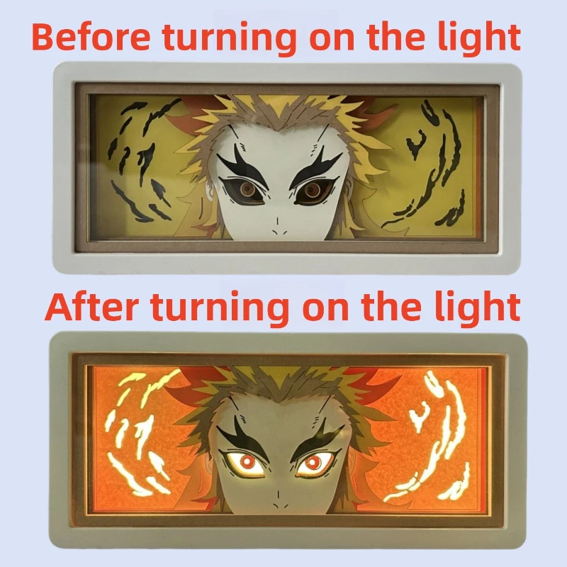 

Demon Slayer Anime Cartoon Cute Poster Light Painting 2D Bedroom E-sports Atmosphere Night Light Decor Gift Wholesale