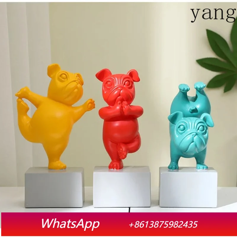 

Bulldog Statue Ornament Animal Statue Tabletop Decoration Resin Statue Crafts