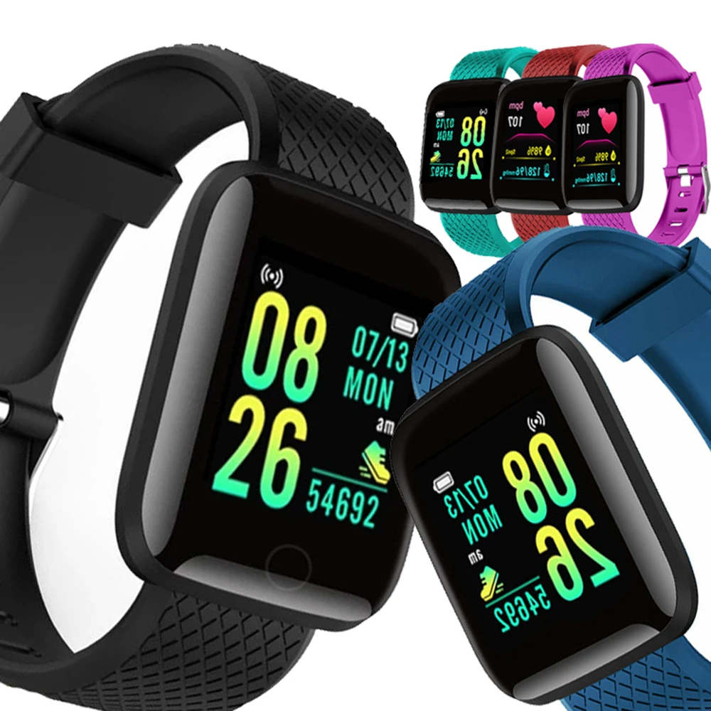 116plus Smart Watch Schermo a colori Step Counting Modalità Multi Sport Messaggio Promemoria Fotografia Musica Telecomando Smart Band