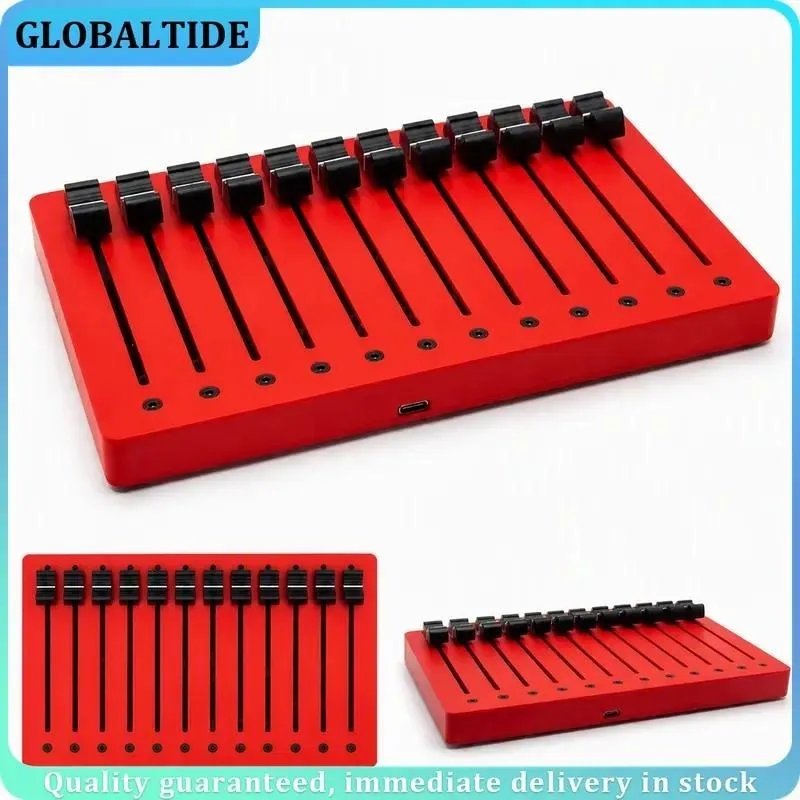 12 Channel MIDI Controller USB Plug and Play 10cm High Precision Faders Professional Music Production DJ Mixing Console