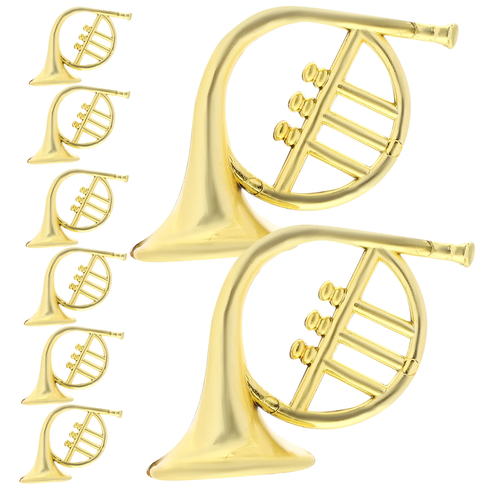 20 Pcs Christmas Decorations Mini Musical Instrument Model Instruments Xmas Accessories Tiny Golden