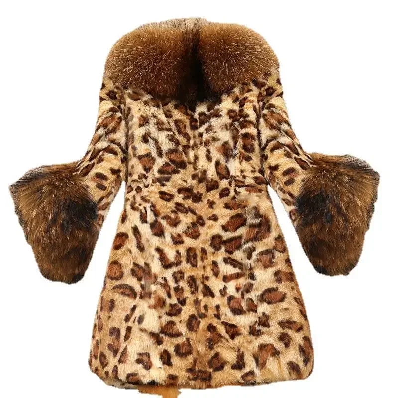 

New Winter Jacket Women Faux Fur Coat Parkas Windbreaker Faux Fur Collar Plus Size Warmth Tops