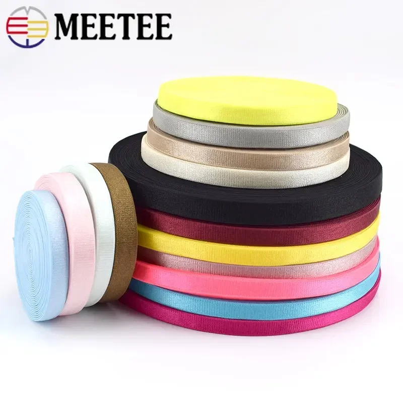 10/20Meters 12mm Elastic Bands for Underwear Strap Bra Shoulder Rubber Tape Ribbons Hair Webbing DIY Sewing Accessories