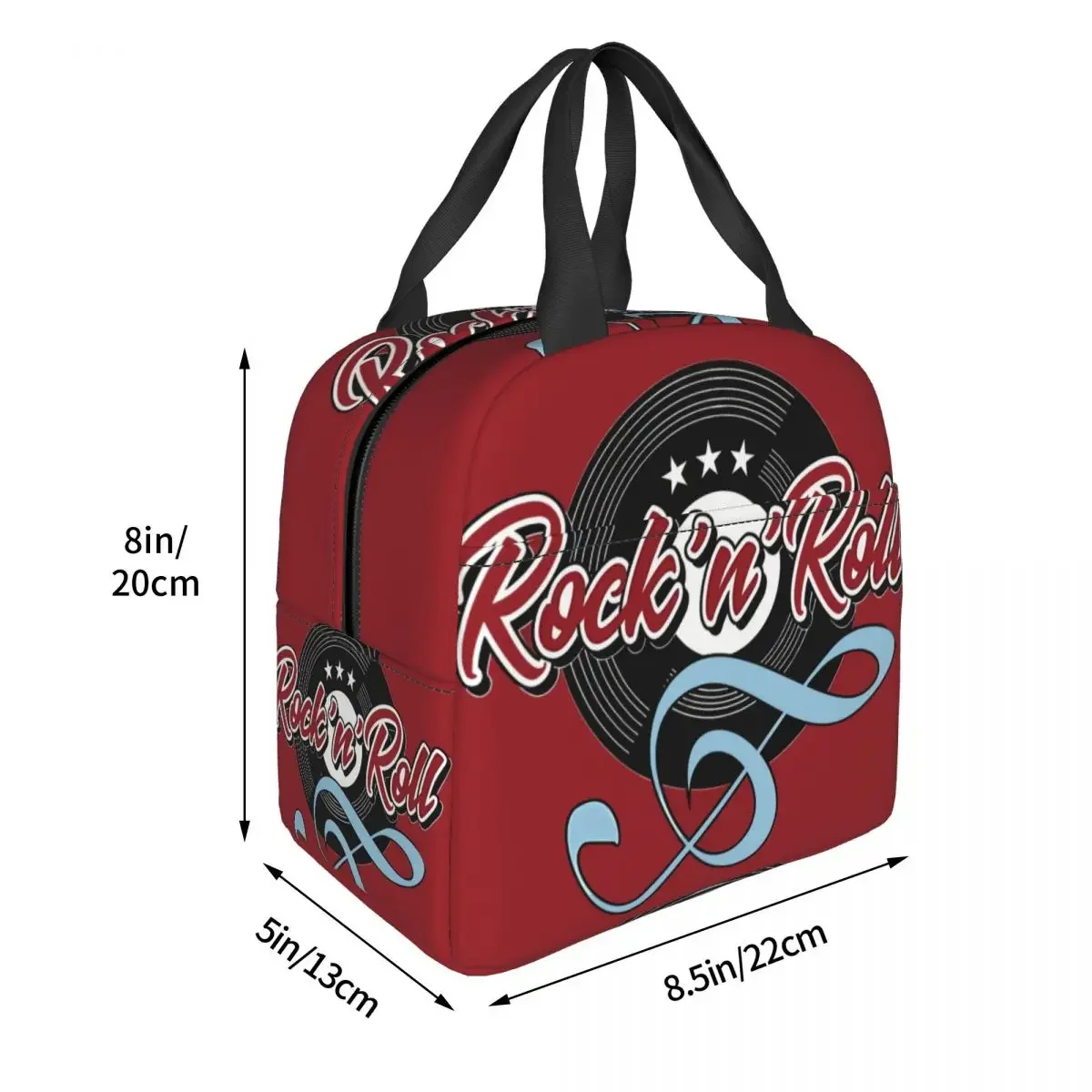 Sock Hop Party Insulated lunch bag Vintage Rockabilly Rock And Roll Women Kids Cooler Bag Thermal Portable Lunch Box Ice Pack