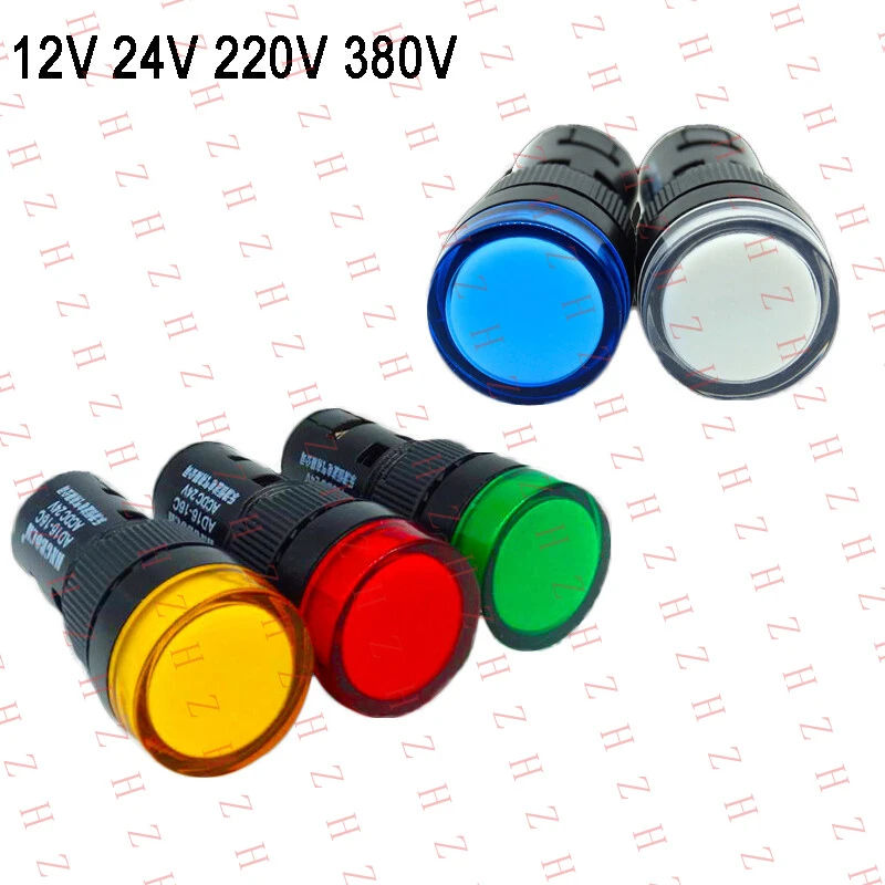 

U+ 16MM LED Signal Indicator AD16-16C Red/Green/Yellow/Blue/White 220V12V24V380V【Wholesale private message sellers】