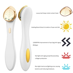 EMS Microcurrent Face Lifting Massager Eye Facial Vibrating Massage Device Red Blue LED Light Anti Wrinkle Galvanic Machine