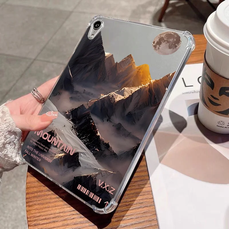 For Samsung Galaxy Tab S9 S8 S7 Plus FE 12.4 inch Case Scenery Sunset Back Tablet Cover For Tab A8 10.5 A7 S6 Lite 10.4 A9 Cases