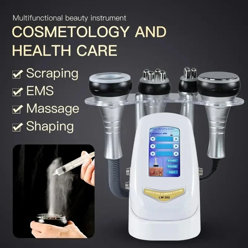 4 in 1 40KHZ Beauty Health Cavitation Ultrasonic Body Slimming Machine Device Massager Face Firming Skin Whitening Spot