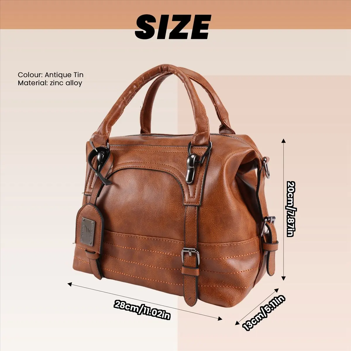 ABQR женская кожаная модная женская сумка через плечо сумка-тоут кошелек коричневый