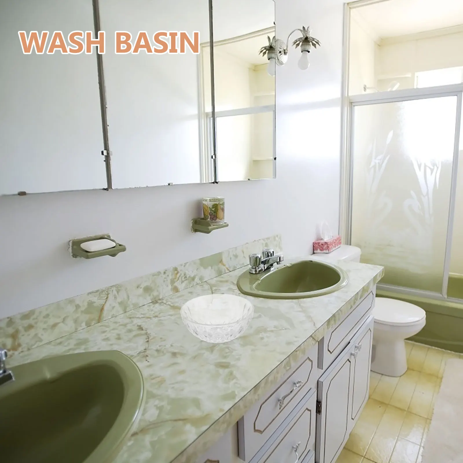 

Durable Thickened Plastic Face Wash Basin Salon Home Use Clear Round Washbasin For Hand Laundry Dish Washing Face Cleansing