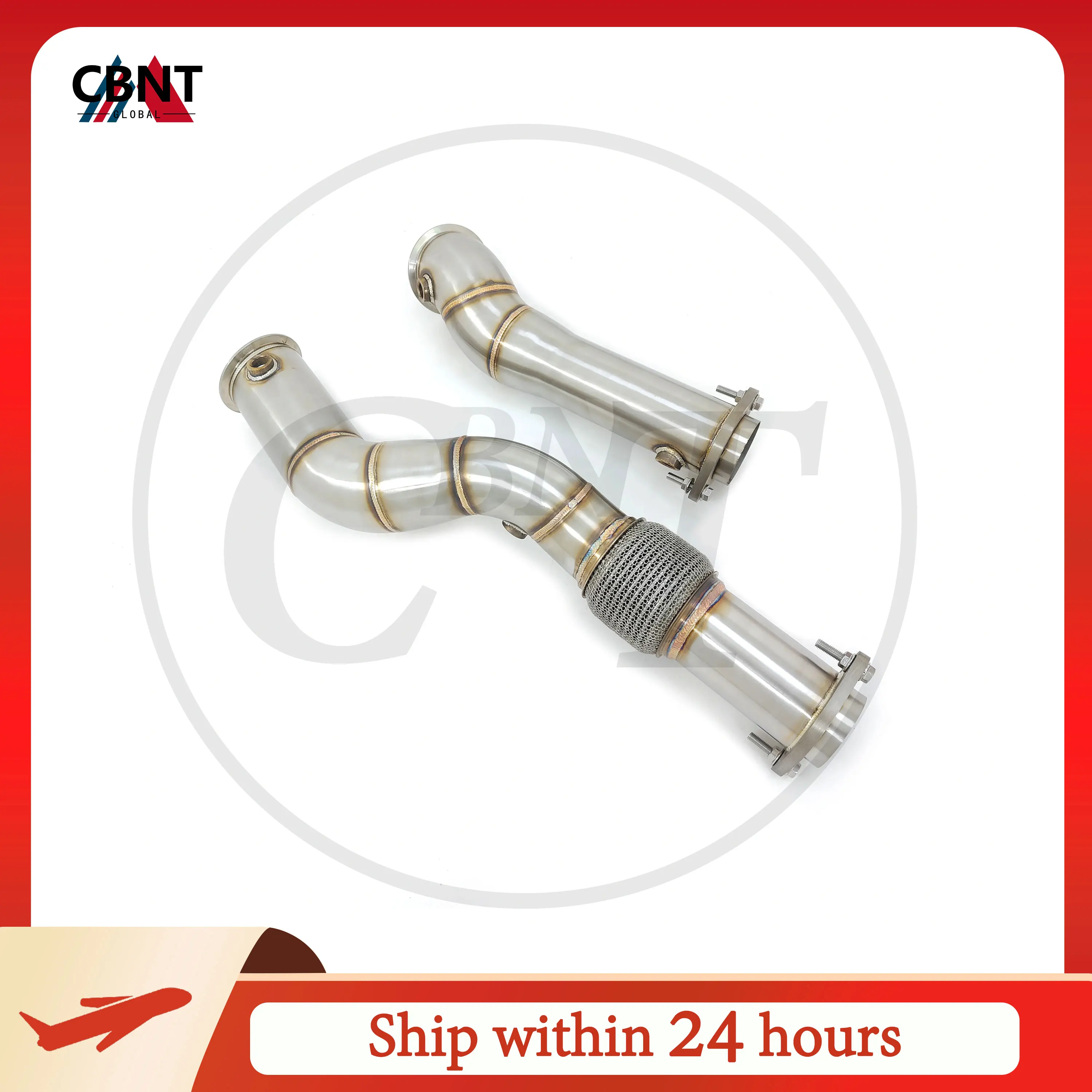 

CBNT Exhaust Header for BMW M3 G80 M4 G82 M2 G87 S58 3.0T Tuning Exhaust-pipe Downpipe Pipe Diameter From 3.5inches to 3inches