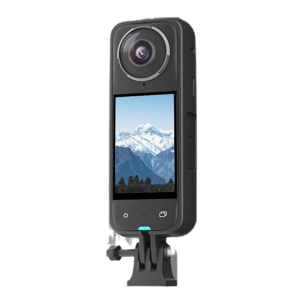 PC Material Action Camera Case 1/4 Screw Port Precise Cutouts Sports Camera Frame Open Side Design for Insta360 X4 X5