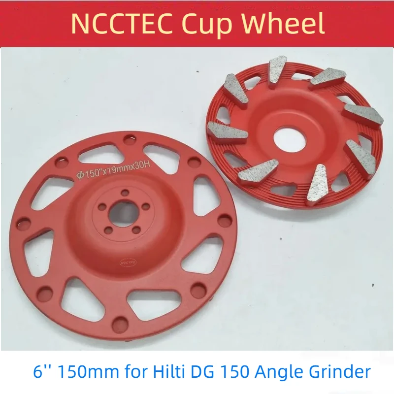 

[for Hilti DG 150 Angle Grinder] 6'' SPX Diamond Grinding Cup Wheel 150mm Granite Concrete Floor Polishing Discs Disk 19mm Arbor