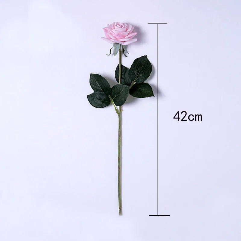 15pc Real Touch Rose Branch Latex Artificial Rose Bouquet Decor Home Wedding Party Valentine\'s Day Birthday Gift Fake Flowers