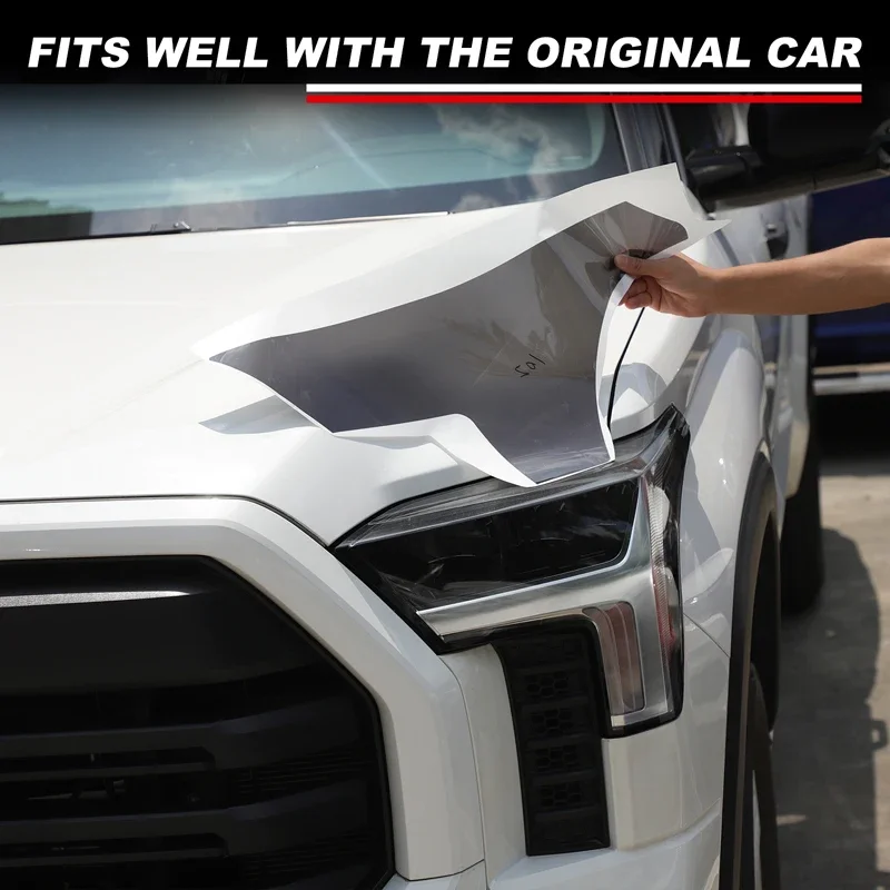 

For Toyota Tundra 2022-2025 TPU Black Car Front Headlights Decorative Film Sticker Car Accessories