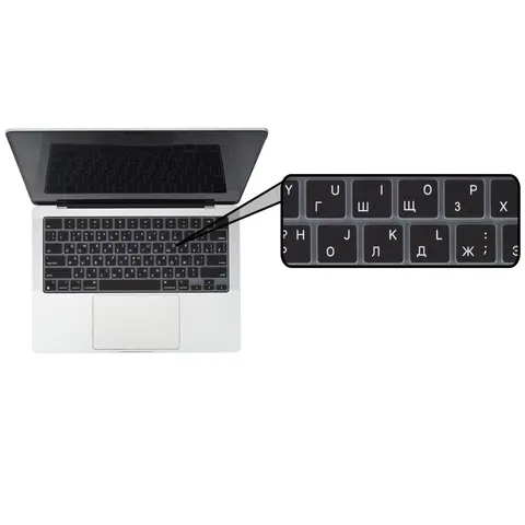Protetor de capa de teclado de silicone russo para Macbook Pro14/13/15/16 M4 M3 M2 A3112A3185 A3401 A3403 A3114A2289A2337 A2941 A2442
