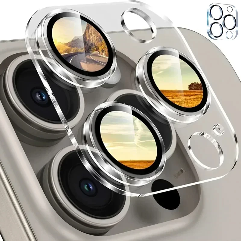 1-5pcs Tempered Glass for iPhone 16 Pro Max 15 Plus 14 Pro Camera Protector Anti-scratch Protective Lens Film for iPhone 13 mini