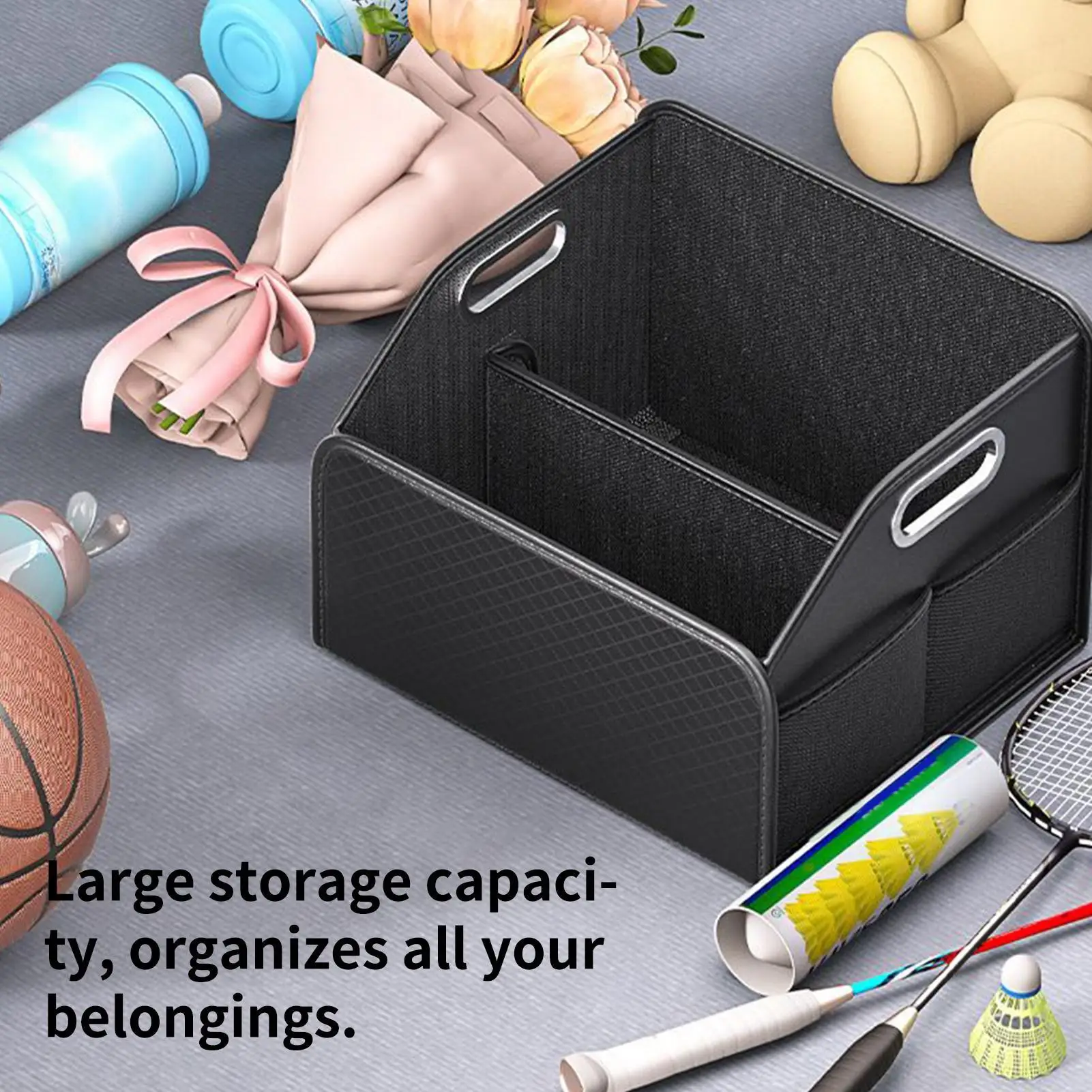 

Folding Car Trunk Storage Organizer Auto Interior Organizer Multi-Compartment Cargo Storage Tool For SUV RV Sedan