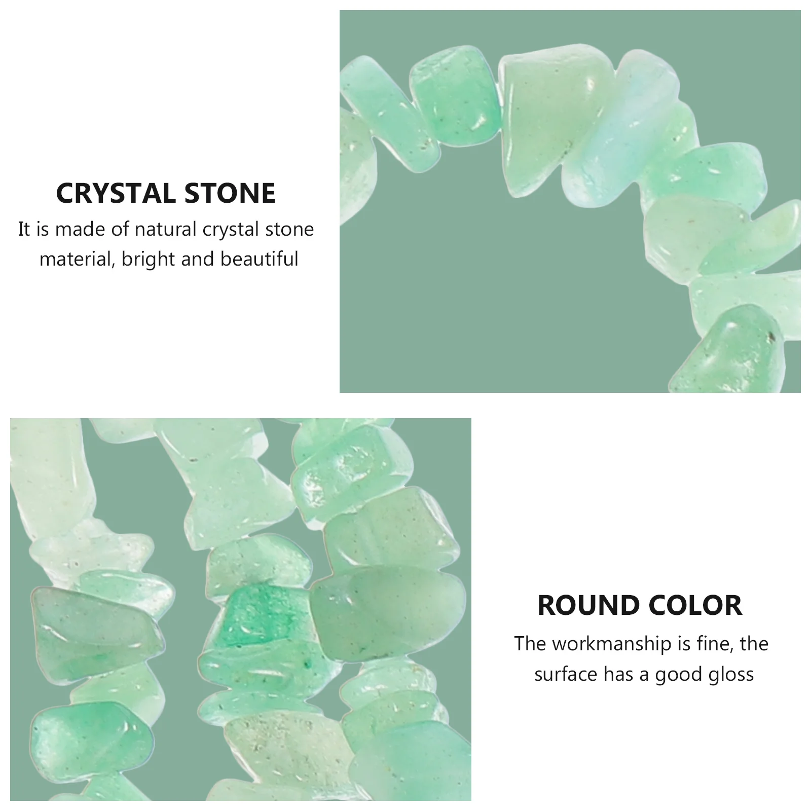 

DIY Crystal Beads 2 Strings Natural Stone Jewelry Making Accessories Bright Beautiful Comfortable Practical Irregular