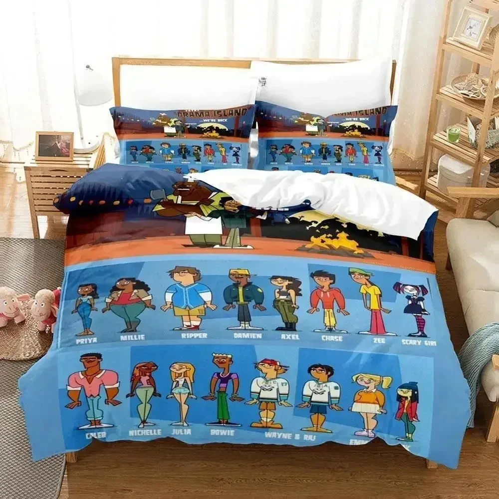 New Total Drama Bedding Set For Bedroom Soft Modern Bedspreads Comefortable Kids Duvet Cover Quilt Cover And Pillowcase