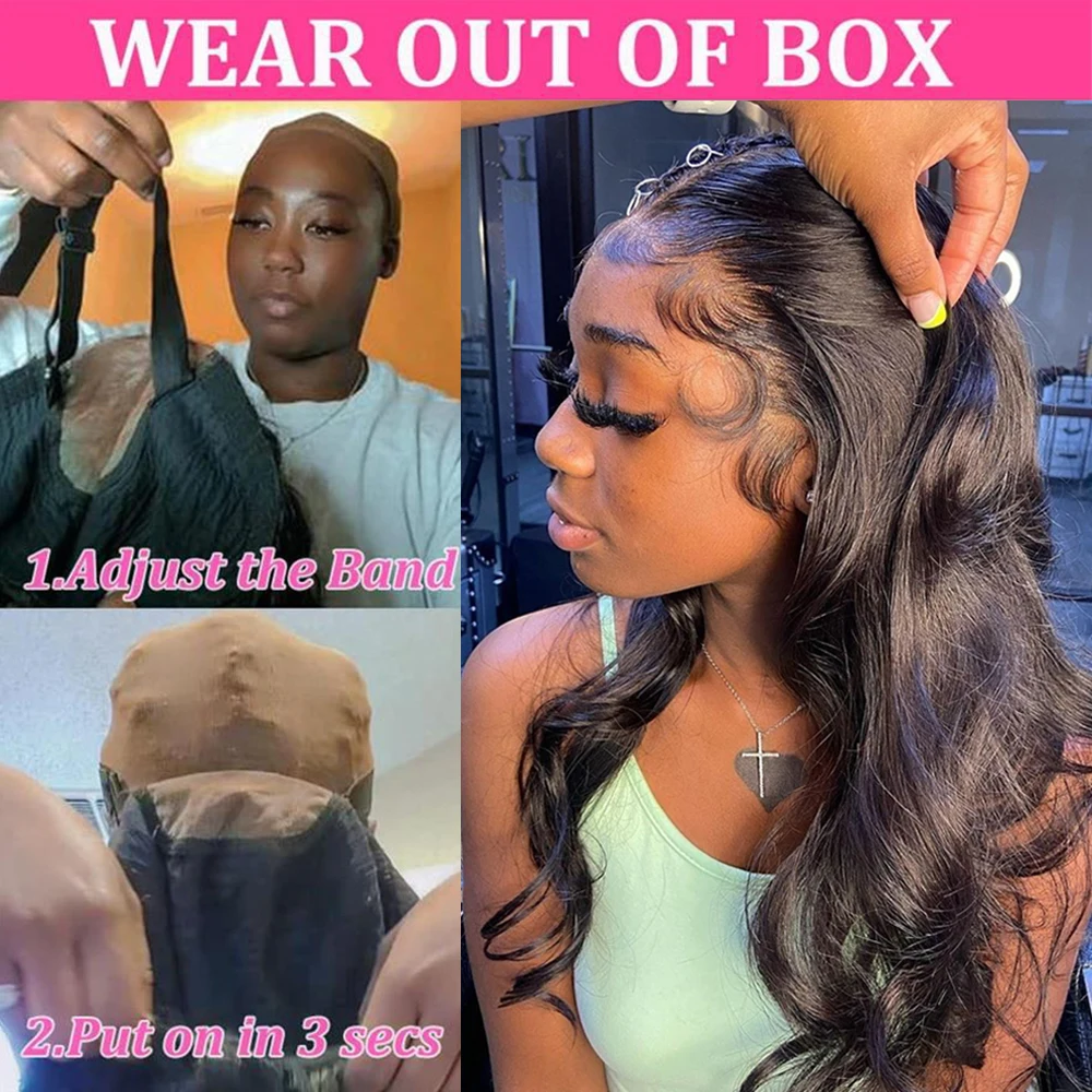 Glueless Body Wave 100% Human Hair Wig Pre Plucked Ready To Wear And Go For Women 13x6 Hd Natural Wave Lace Front Wigs On Sale