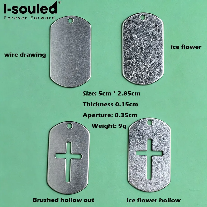 3.0mm pure titanium natural color titanium bead chain necklace paired with military pendant