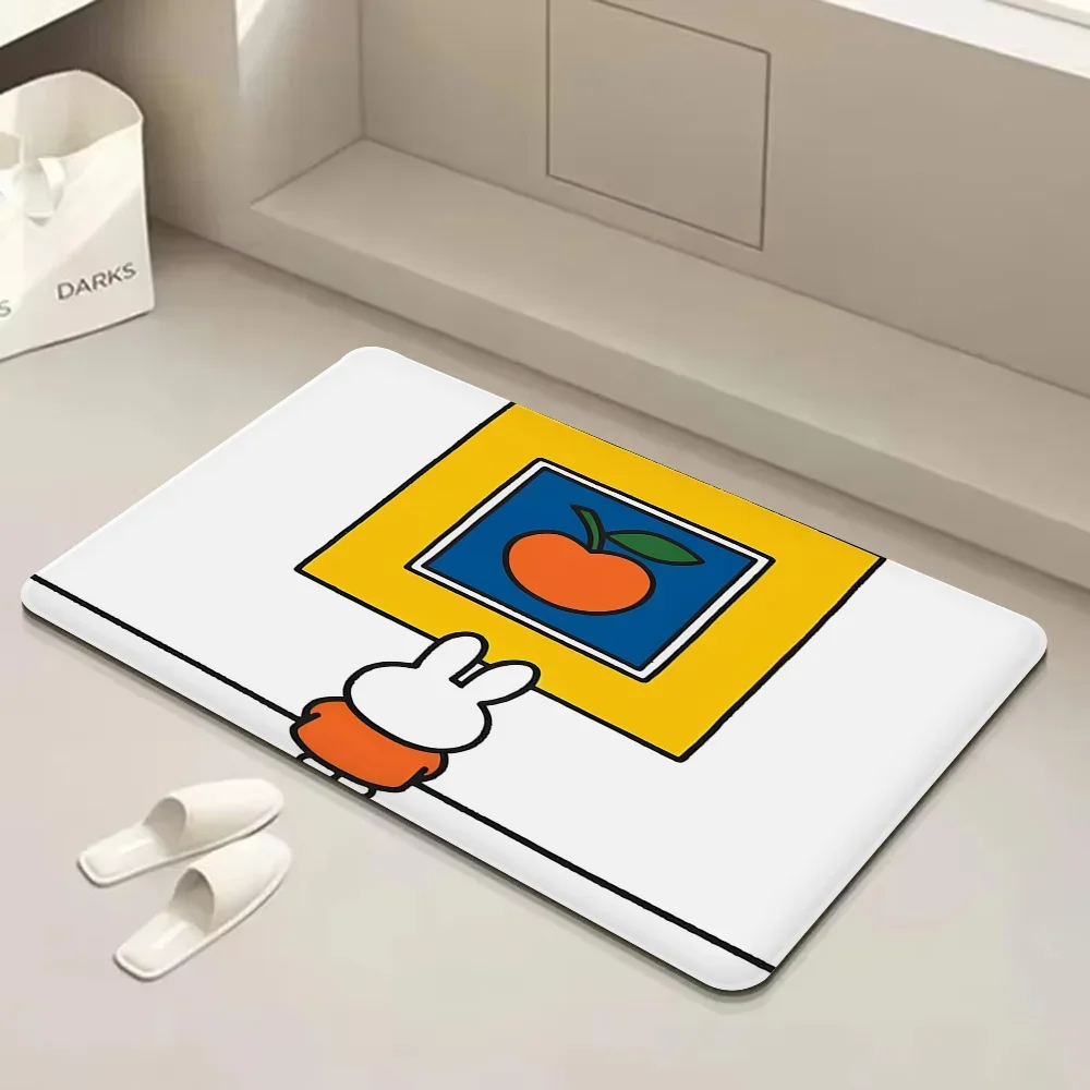 Cute M-Miffy Floor Mat Kids Room Bedroom Decoration Balcony Anti-Slip Doormat Living Room Welcome Rug