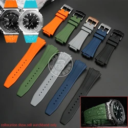 For Casio G-Shock GM-2100 GA-2100 Silicone Watch Strap GM-5600 men Fluorine rubber watchband Stainless steel buckle accessories