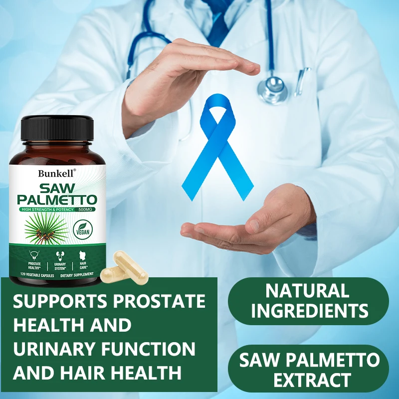 كبسولات Saw Palmetto - تعزز صحة البروستاتا، ودعم المسالك البولية، وتقليل تساقط الشعر - نباتي #5