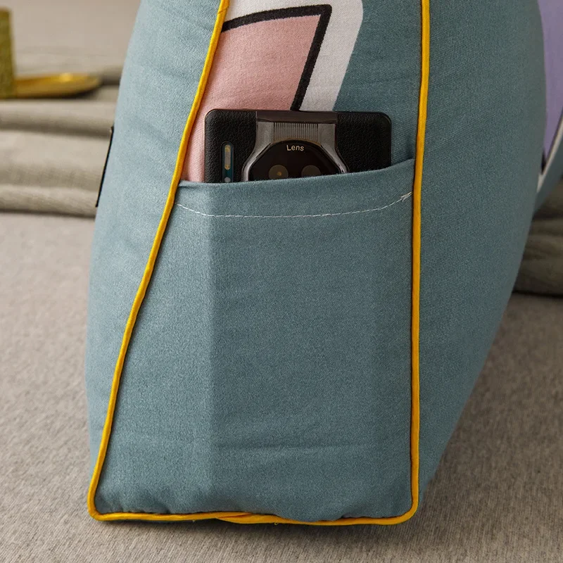 Soft Bag Backrest Triangular Cushion Bed Sofa Throw Pillow Headboard Pillow Cute Pillow Cojines Decorativos Floor Cushion