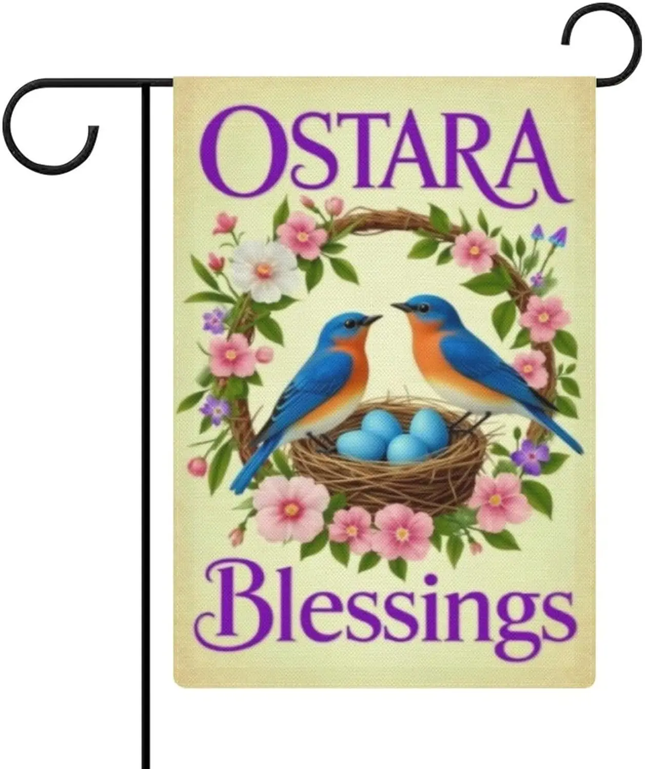 Garden Flag Ostara Spring Equinox Wicca & Pagan Double Sided 12x18 In Burlap Seasonal Yard Decoration for Outside Porch LLX PPM