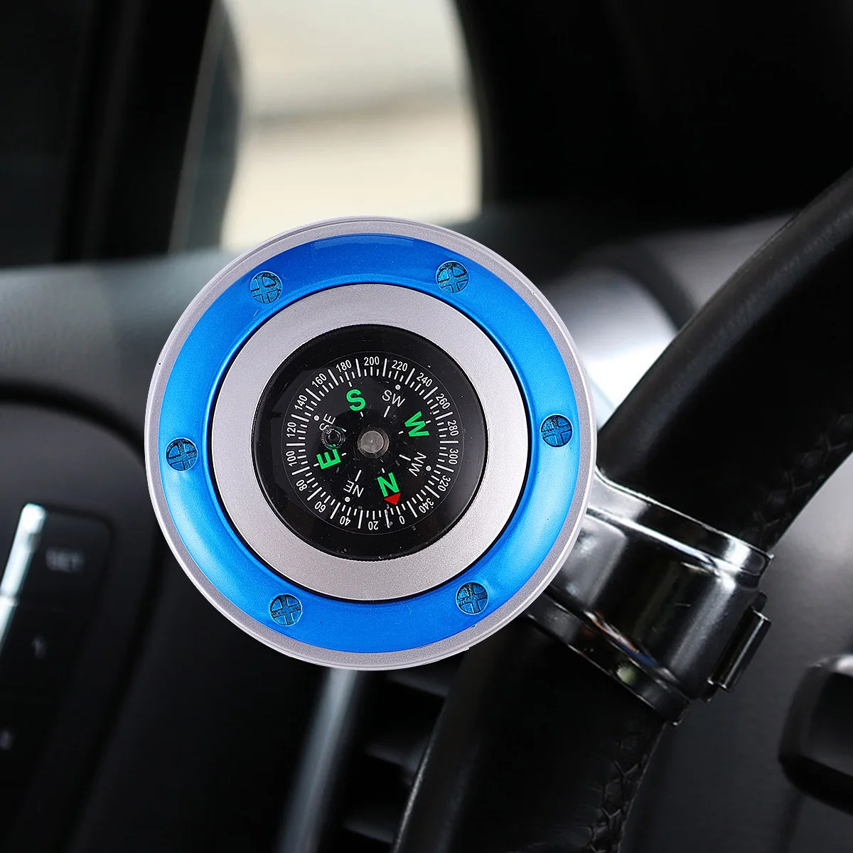 

Handle Steering Wheel Knob Fine Workmanship Quick Turning Response Easy Installation Rubber Ring Protection Increase