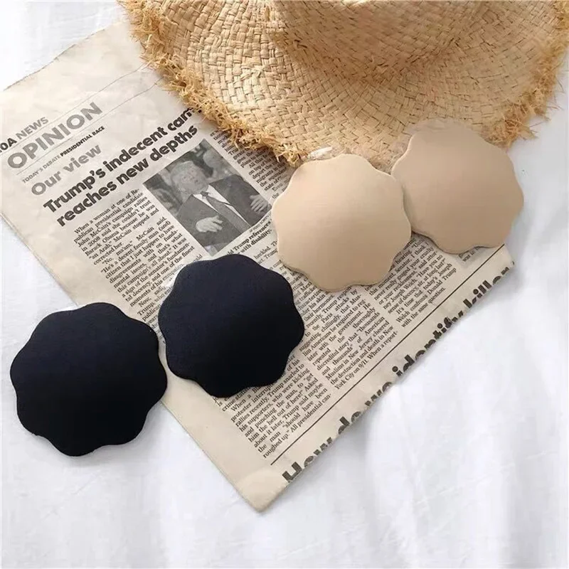 3pairs Silicone Chest Patches Women Reusable Nipple Covers Adhesive Bra Invisible Sticky Breast Petals Backless Pads Underwear