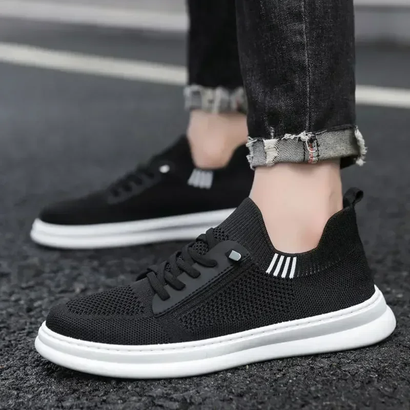 Mesh Men\'s Shoes Trendy Fashion Casual Sports Shoes Lightweight Soft-soled Running Wear Resistant Mesh Shoes
