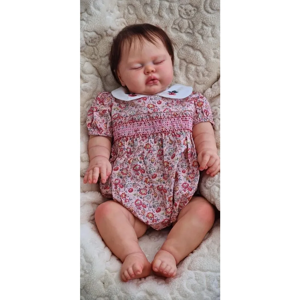 Corpo macio Reborn Toddler Doll, Sleeping Baby Pickle, Pele de Pintura 3D com Veias Visíveis, Brinquedos Presente, 24"