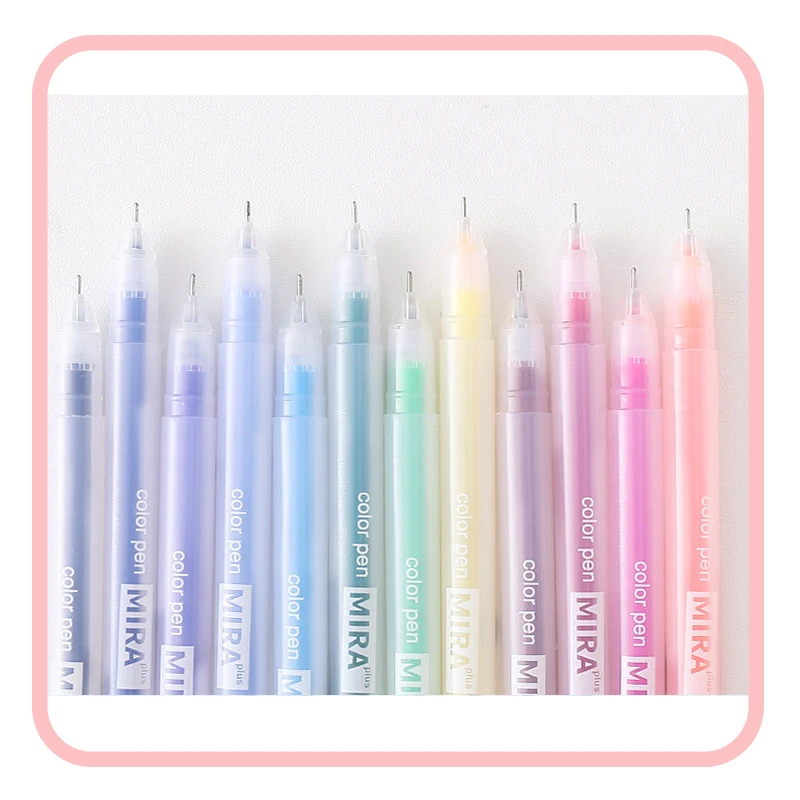 Color Gel Pen Set Kawaii Aesthetic Stationery Pretty Stationery Student Diary Pen Handbook Pen Color Markers School Supplies