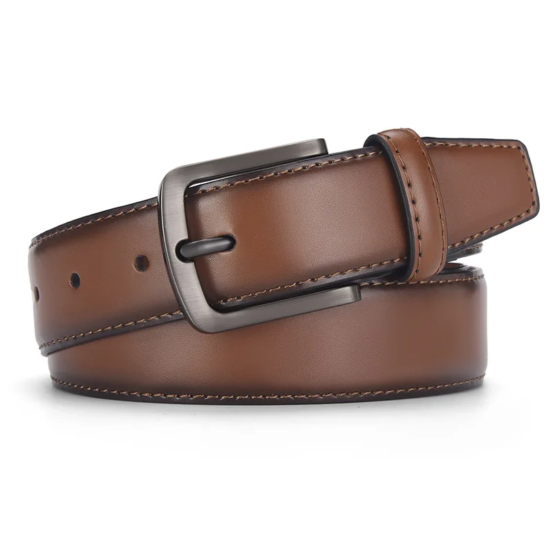 

2024 New Leather Belt for Men, Vintage Business Casual Leather Belt, Wenzhou Belt, Men's Cowhide Belt