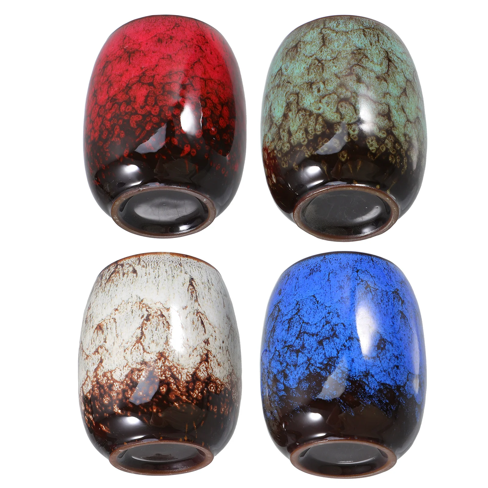 

4Pcs Ceramic Coffee Tea Cup Japanese Style Porcelain Glaze Mugs Gift Box for Birthday Holiday Tea Ceremony