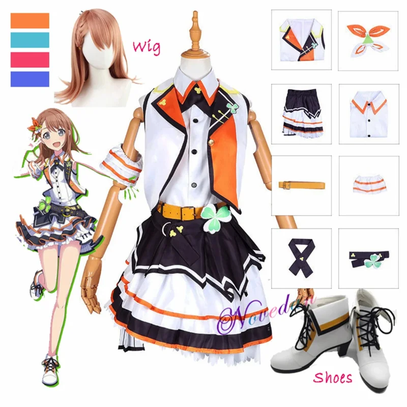 Anime Project Sekai MORE MORE JUMP Cosplay Costume Airi Shizuki Kiritani Haruka Hanasato Minori Wig Shoes Uniform Outfit Suit