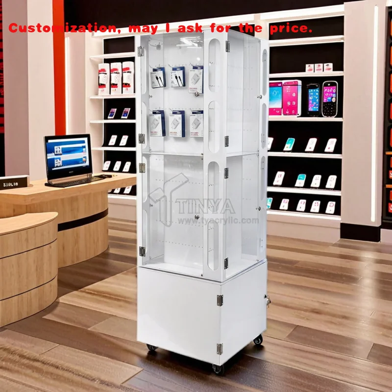 

На заказ. Настраиваемая напольная подставка для магазина мобильных телефонов, наушники, мобильная USB-подставка для мобильных аксессуаров для передачи данных