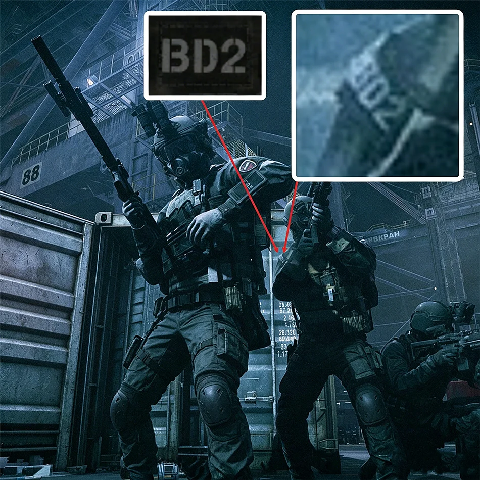 Escape from Tarkov Patch Black Division Numbers BD1 BD2 BD3 BD4 Tactical Armband Printed DIY Clothing & Backpack Decoration