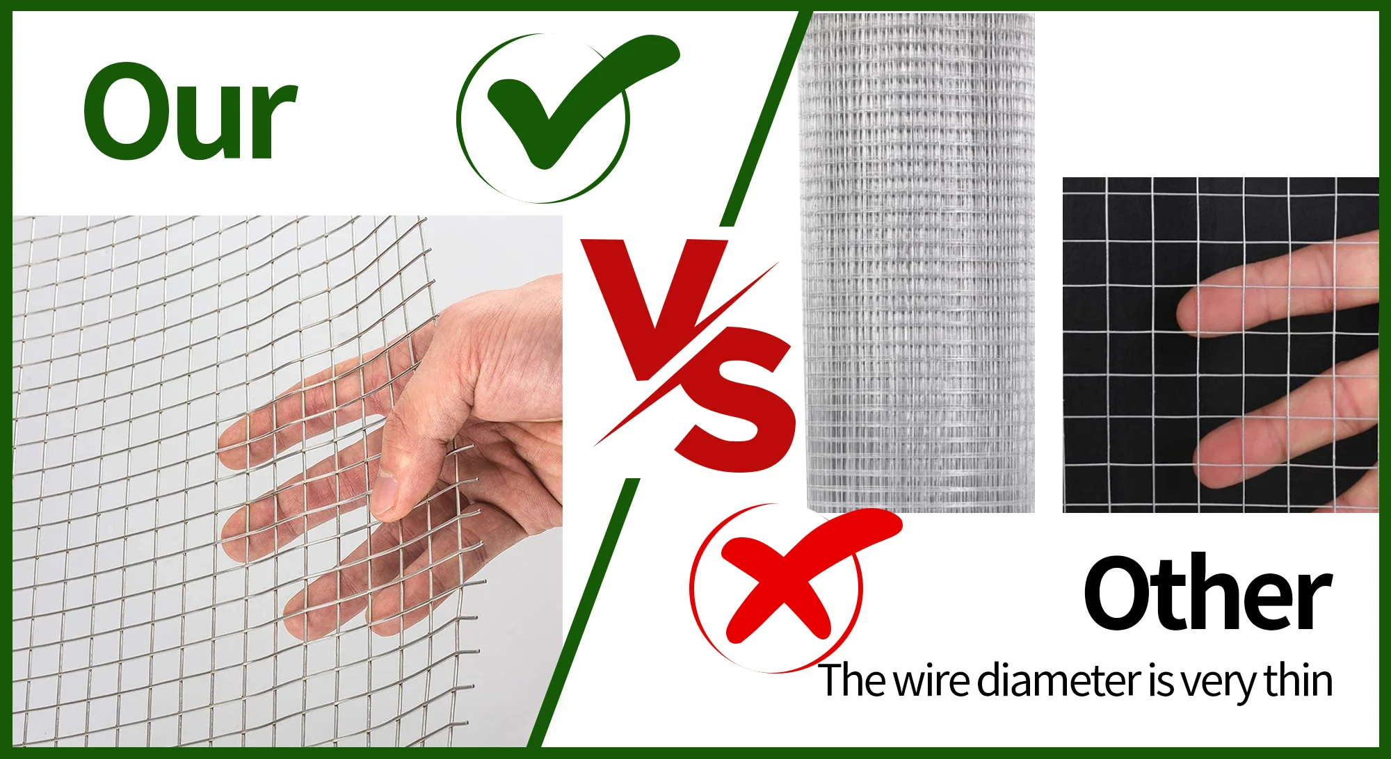 

48inx100ft 1/4 in 23 Gauge Hardware Cloth Welded Cage Wire Chicken Fence mesh Rolls Square Chicken Wire Netting Raised Garden Ra