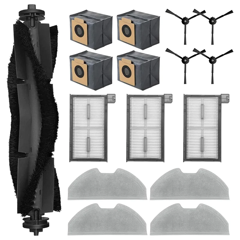 Für Eufy X8 Pro SES Roboter Staubsauger Wichtigsten Seite Pinsel Hepa-Filter Mopp Tuch Staub Taschen Ersatzteile-A58E
